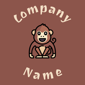 Monkey logo on a Lotus background - Tiere & Haustiere