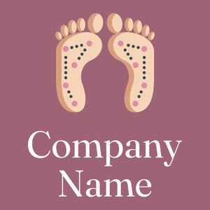 Foot logo on a Turkish Rose background - Hospital & Farmácia