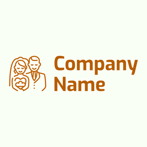 Couple logo on a Ivory background - Abstrait