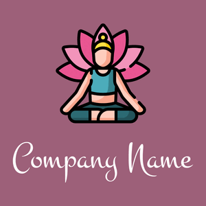 Yoga logo on a Mauve Taupe background - Religious