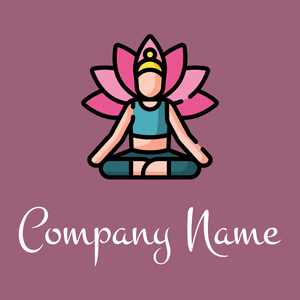 Yoga logo on a Mauve Taupe background - Religiosidade