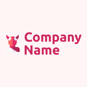 Demon silhouette logo on a Snow background - Abstracto