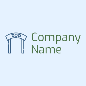 Zoo logo on a Alice Blue background - Animali & Cuccioli