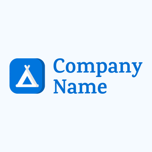 Navy Blue Camping on a Alice Blue background - Paisage