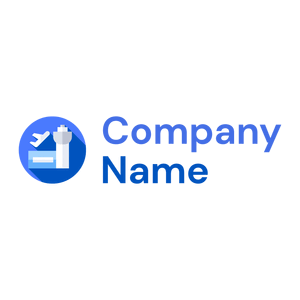 Navy Blue Airport on a White background - Industria