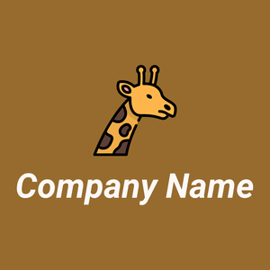 Giraffe on a Buttered Rum background - Animais e Pets