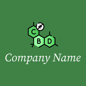 Cbd on a Fern Green background - Abstracto