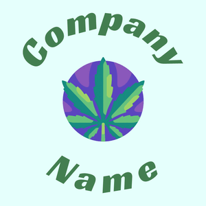 Cannabis logo on a Light Cyan background - Vastgoed & Hypotheek