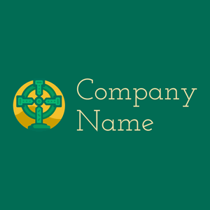 Celtic cross logo on a Watercourse background - Religión