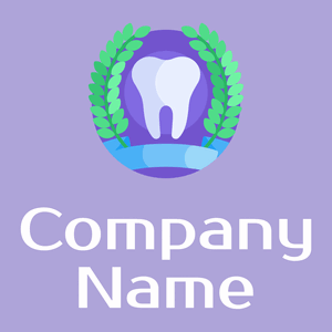 Slate Blue Dental care on a Biloba Flower background - Médicale & Pharmaceutique