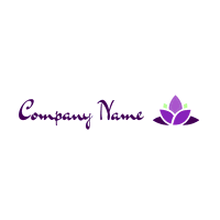 Logo flor púrpura abstracto - Spa & Estética Logotipo