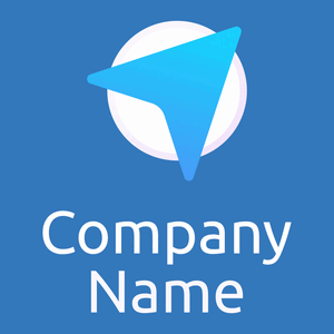 Arrow logo on a Curious Blue background - Computer