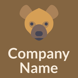 Hyena logo on a Dark Wood background - Animales & Animales de compañía