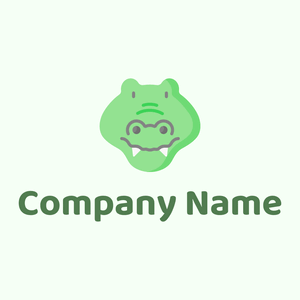 Crocodile logo on a Honeydew background - Animaux & Animaux de compagnie