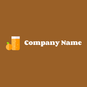Orange Juice logo on a Afghan Tan background - Essen & Trinken