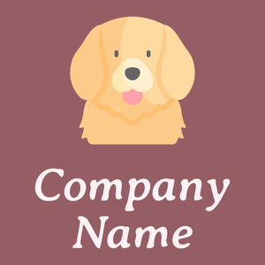 Golden retriever on a Rose Taupe background - Abstrato