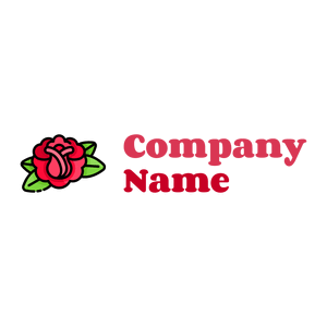 Rose logo on a White background - Abstrait