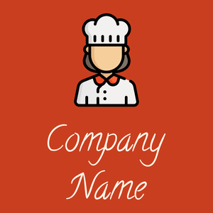 Chef logo on a Harley Davidson Orange background - Alimentos & Bebidas