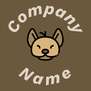Hyena logo on a Tobacco Brown background - Animales & Animales de compañía