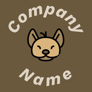 Hyena logo on a Tobacco Brown background - Tiere & Haustiere