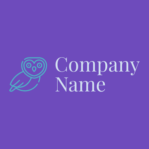 Owl logo on a Blue Marguerite background - Abstrakt