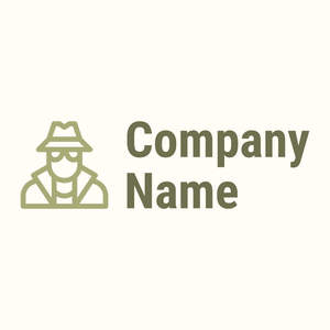 Detective logo on a Floral White background - Juegos & Entretenimiento