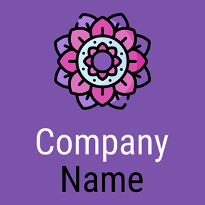 Mandala logo on a Studio background - Floral