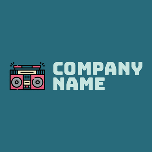 Radio cassette logo on a Atoll background - Abstrait