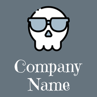 Skull logo on a Blue Bayoux background - Bouw & Gereedschap