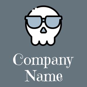 Skull logo on a Blue Bayoux background - Costruzioni & Strumenti