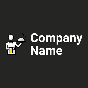 Waiter logo on a Maire background - Essen & Trinken
