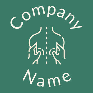 Massage logo on a Viridian background - Spa & Estética