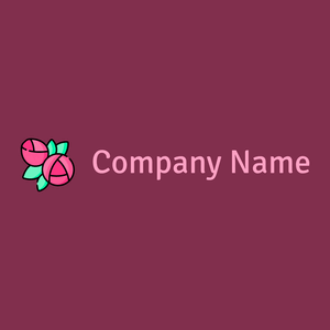 Rose logo on a Flirt background - Floral
