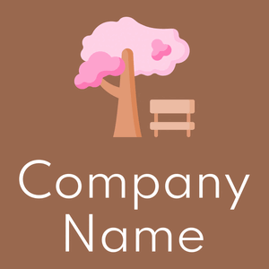 Pink Sakura logo on a Dark Tan background - Bloemist
