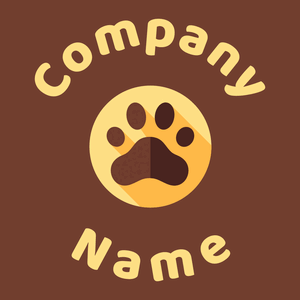 Paw logo on a Cumin background - Animales & Animales de compañía