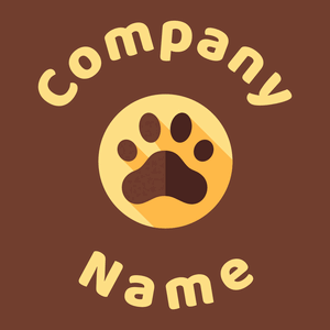 Paw logo on a Cumin background - Animais e Pets