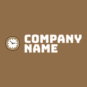 Clock on a Dark Tan background