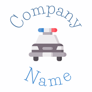 Police car logo on a White background - Security