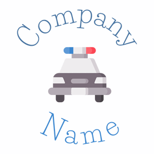 Police car logo on a White background - Sécurité