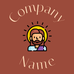Jesus logo on a Cognac background - Religiosidade