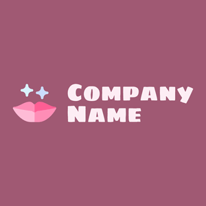 Lips logo on a Vin Rouge background - Abstrait
