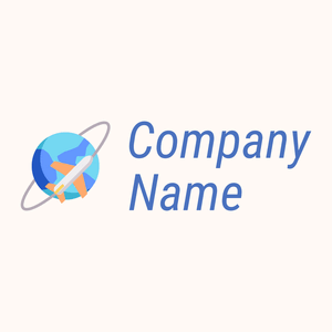 Flight logo on a Seashell background - Voyage & Hotel