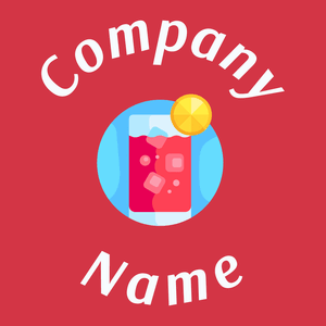 Juice logo on a Brick Red background - Alimentos & Bebidas