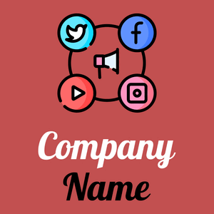 Social media logo on a Sunset background - Negócios & Consultoria