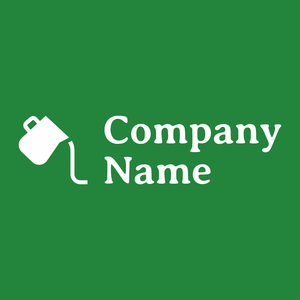 Caramel logo on a Forest Green background - Abstracto