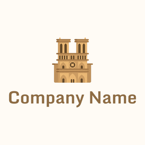 Notre dame on a Floral White background - Architettura