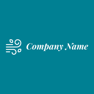 Wind logo on a Dark Cyan background - Limpeza & Manutenção
