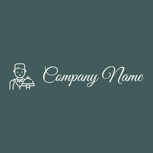 Waiter logo on a Casal background - Essen & Trinken
