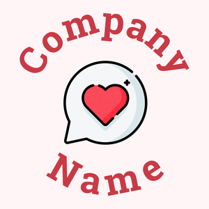 Heart logo on a Snow background - Abstracto