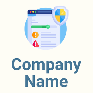 Blue Antivirus logo on a yellowish background - Internet